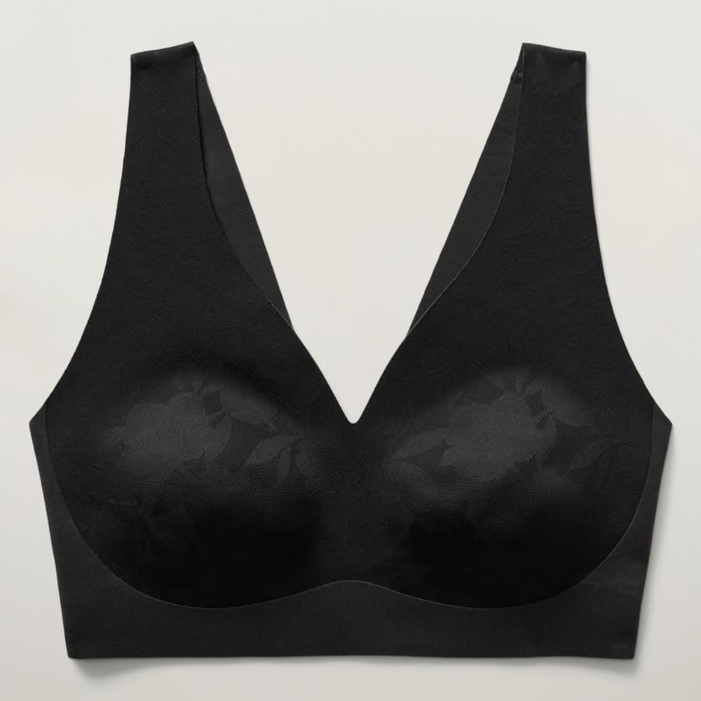 Athleta Black Sporty Bra with Wide Straps